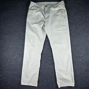 Faherty Pants Mens Gray Chino Stretch Preppy Golf Straight Performance Size 34